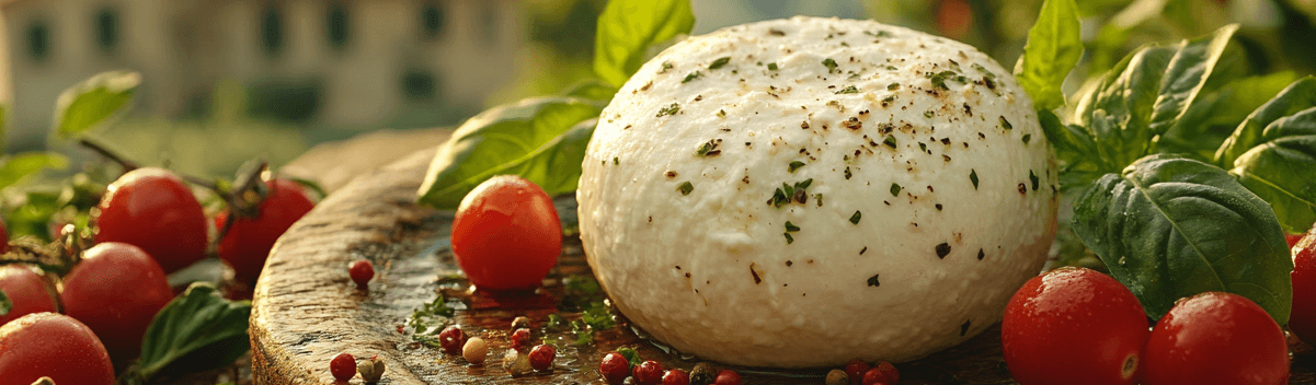 Une boule de Mozzarella di Bufala