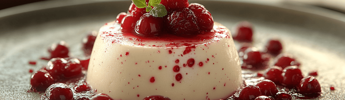 Une Panna Cotta aux fruits rouges