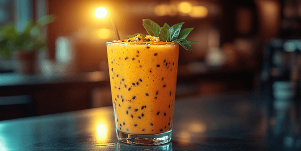 Un smoothie au fruit de la passion