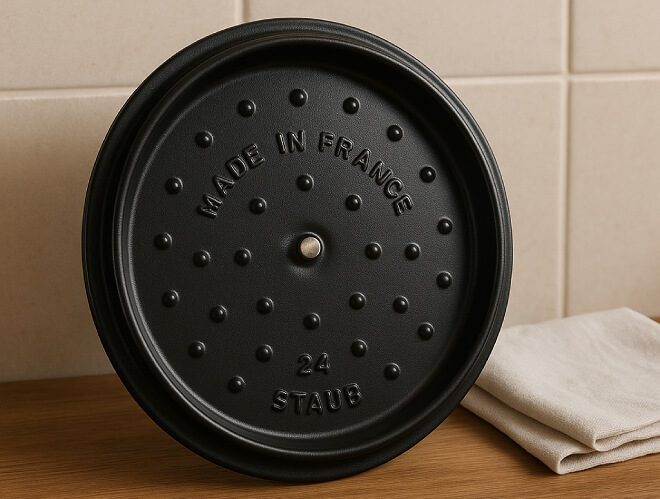 Un couvercle Staub vu de l'intérieur
