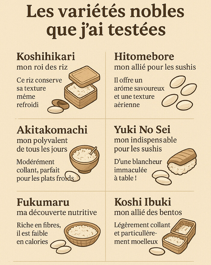 Infographie riz japonais